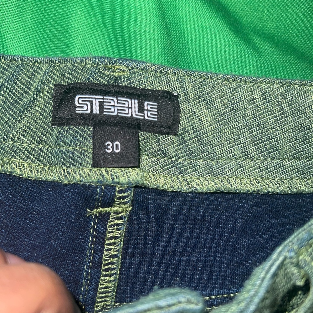 Men's Flat Front Shorts in Olive Green - Picture 7 of 8